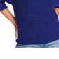 1.STATE Women's Mock Neck Terry Yarn Sweater Navy Sea Blue