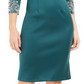 SL Fashions Women's Embellished Scuba Sheath Dress Green Size 18