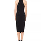 Betsy & Adam Women's Asymmetrical Hem Bodycon Dress Black Size 10