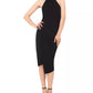 Betsy & Adam Women's Asymmetrical Hem Bodycon Dress Black Size 10