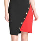 Tommy Hilfiger Women's Colorblocked Asymmetrical Dress Black Size 2
