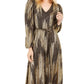 Calvin Klein Women's Belted Glitter Knit Dress Gray Size 14
