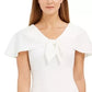 Calvin Klein Women's Tie-Front Capelet Sheath Dress White Size 16