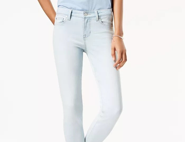 Body Sculpt By Celebrity Pink Junior's Super Slimmer Slim Your Thigh Ankle Jeans Medium Blue Size 5