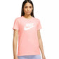 Nike Women's Sportswear Cotton Logo T-Shirt Pink Size 1X