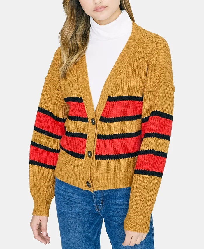 Sanctuary Women's Fall For It Shaker Stitch Cardigan Size Red Size Medium