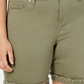 Celebrity Pink Women's Trendy Plus Size Frayed Bermuda Shorts Bright Green Size 18
