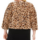 Calvin Klein Women's Plus Size Printed Faux-Fur Shrug Yellow Size 1X