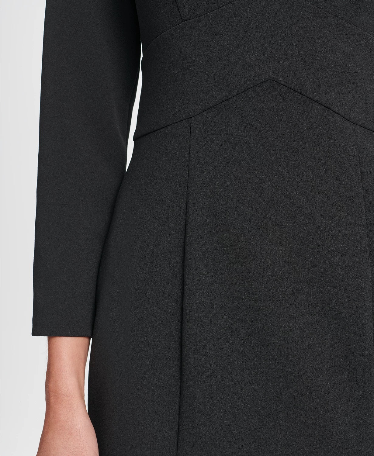 DKNY Women's Long Sleeve Empire Waist Sheath Dress Black Size 14