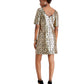 Betsey Johnson Women's Leopard Sequin Sheath Dress Yellow Size 8