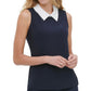 Tommy Hilfiger Women's Layered Look Sleeveless Top Dark Blue Size Large