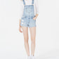 Dollhouse Juniors' Cuffed Denim Shortalls Med Blue Size 7