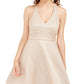 Teeze Me Juniors' Allover-Glitter Fit & Flare Dress Gold Size 5