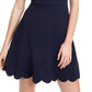 Emerald Sundae Juniors' Scalloped Fit & Flare Dress Brightblue Size Large