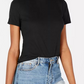 Hippie Rose Juniors' Rib-Knit Mock Turtleneck Top Black Size Medium