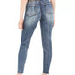 Dollhouse Junior's Ripped Skinny Jeans With Belt Navy Size 13