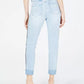 Rewash Junior's Ripped Herringbone Contrast Skinny Jeans Blue Size 9