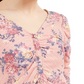 Crave Fame Juniors' Ruched Floral Top Blue Size Small