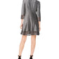 Jessica Howard Women's Metallic Illusion Trim Dress Silver Size 12 Petite