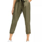 Indigo Rein Junior's High Rise Paperbag Pants Green Size Large
