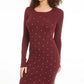 Planet Gold Juniors' Studded Bodycon Dress Red
