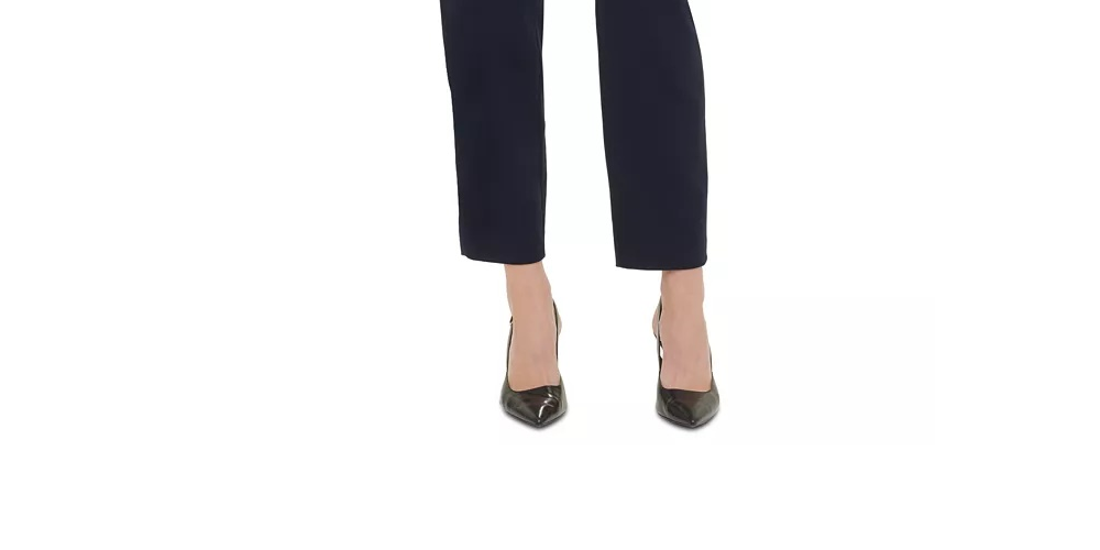 Calvin Klein Women's D-Ring Belt Pants Blue Size 14