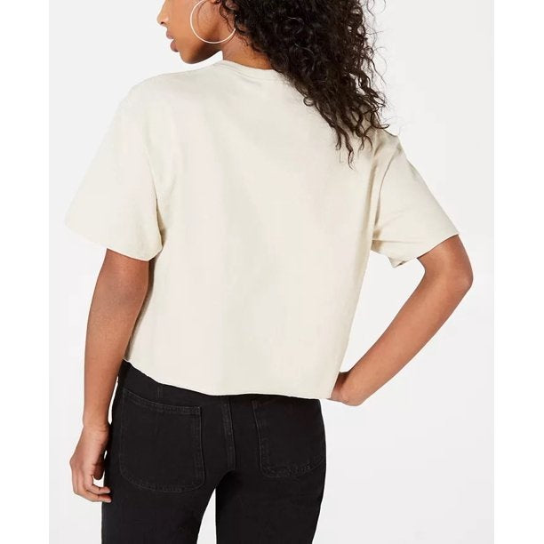 Mighty Fine Juniors' Cotton Instant Lunch T-Shirt White Size Large