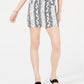 Tinseltown Junior's Snake Embossed Denim Mini Skirt Grey Size 3
