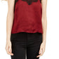 Love Fire Junior's Lace Trim Camisole Red Size Medium