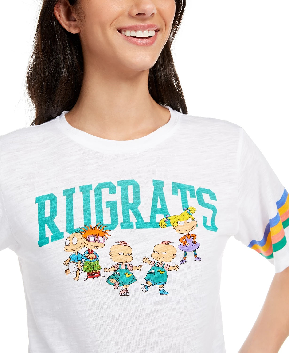 Freeze 24-7 Juniors' Rugrats Graphic T-Shirt White Size Medium