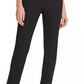 DKNY Women's Faux Leather Trim Straight Leg Trousers Black Size 0
