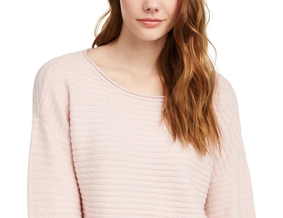 Pink Rose Juniors' Ribbed Sweater Pink Size Medium