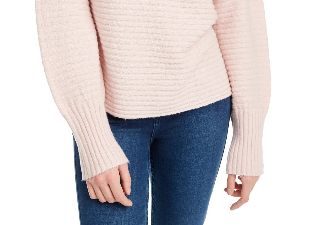 Pink Rose Juniors' Ribbed Sweater Pink Size Medium