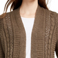 Pink Rose Juniors' Eyelet Long Cardigan Green Size Large
