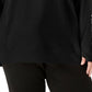Calvin Klein Women's Performance Plus Size Logo-Sleeve Zip-Neck Top Black Size 2X