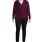 Champion Plus Women's Size Heritage Herringbone-Accent Zip Hoodie Darkpurple Size 1X