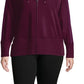 Champion Plus Women's Size Heritage Herringbone-Accent Zip Hoodie Darkpurple Size 1X