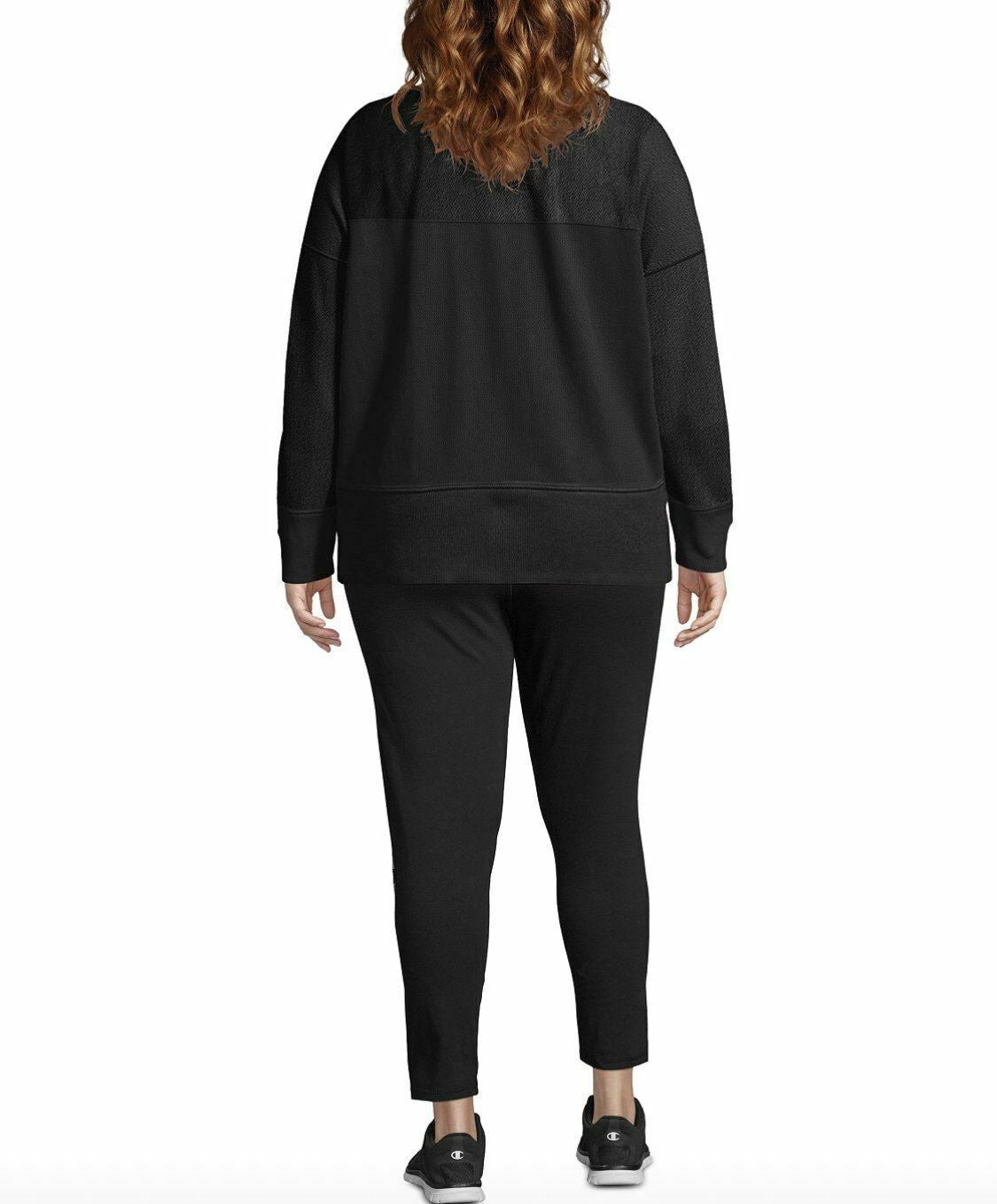 Champion Women's Plus Size Heritage Herringbone Sweatshirt Black Size 2X