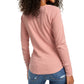 Ultra Flirt Juniors' Burnout Thermal Henley Top Purple Size X-Small