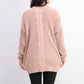 Ultra Flirt Juniors' Mixed-Knit Chenille Cardigan Pink Size Large
