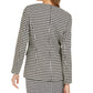 Calvin Klein Women's  Houndstooth Print Single-Button Blazer Gray Size 14
