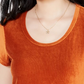 Crave Fame Juniors' Corduroy Top Bright Orange Size Large