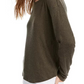 Crave Fame Juniors' Cozy Twist-Back Ribbed Top Green Size Medium