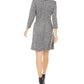 Connected Women's Fit & Flare Sweater Dress Grey Size 10