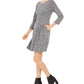 Connected Women's Fit & Flare Sweater Dress Grey Size 10