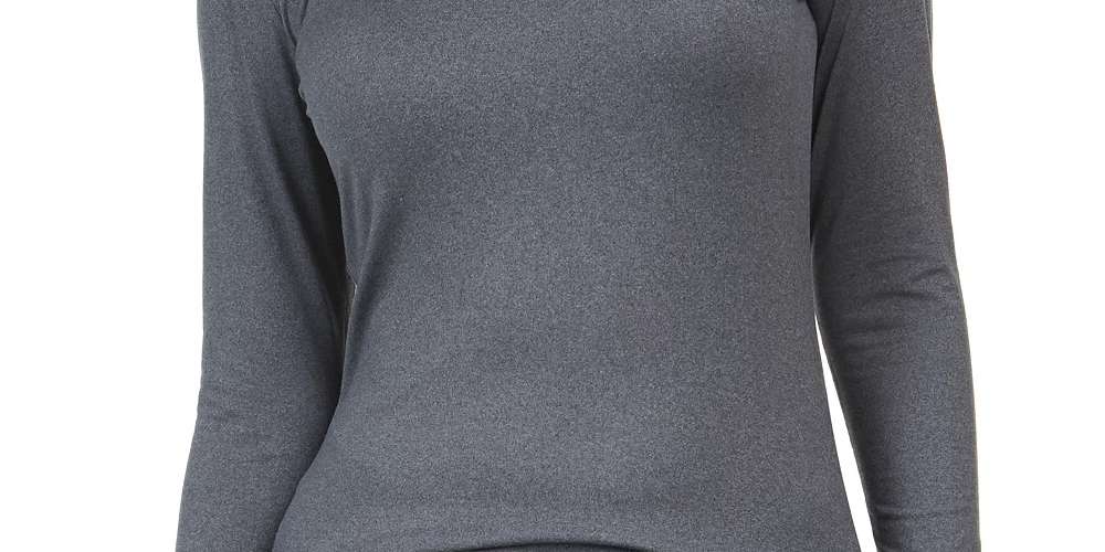 32 Degrees Women's Cozy Heat Underwear Top Black Size Large