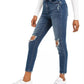 Vanilla Star Juniors' High-Rise Distressed Skinny Jeans Navy Size 7
