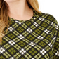 Michael Kors Women's Plus Printed Long Sleeve Top Green Size 3X