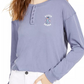 Disney Junior's Stitch Henley T Shirt Navy Size X-Large