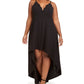 Speechless Women's Trendy Plus Size Scalloped High-Low Dress Black Size 1X